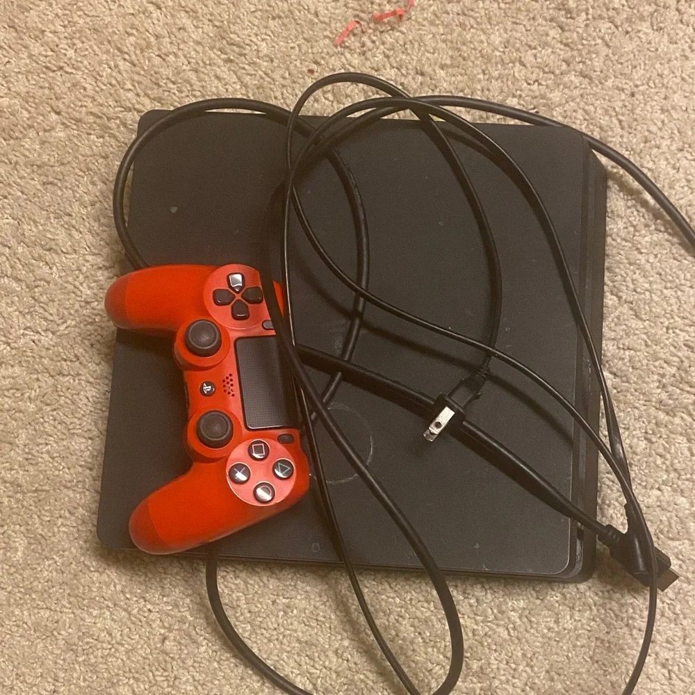 Sony Console with Red Controller